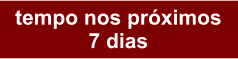 tempo nos próximos  7 dias